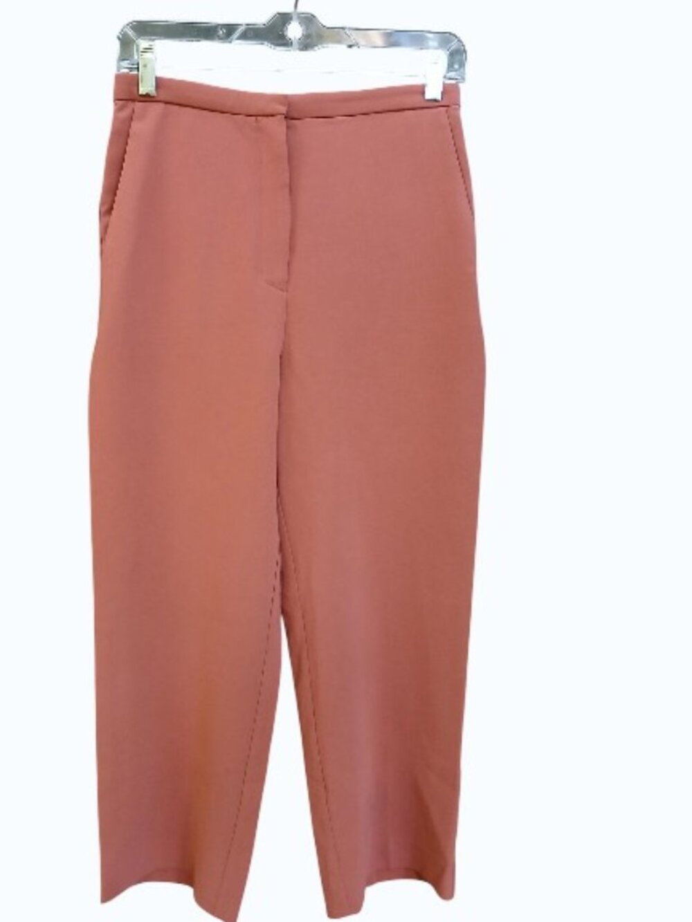 BABATON ATELIER Terracotta Brown Crop/Ankle Straight Leg Pants